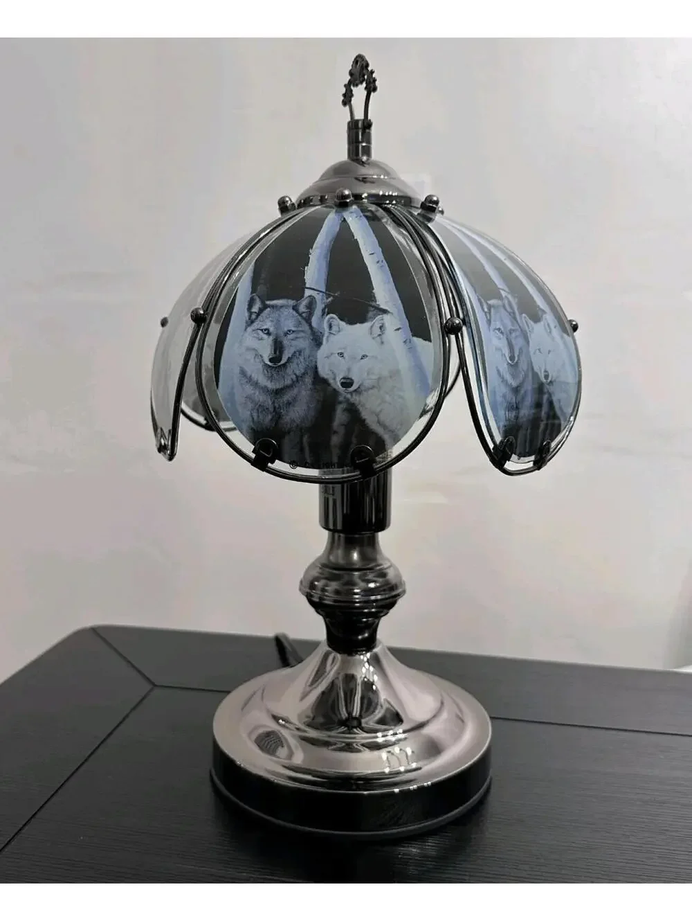 Wolf Touch Lamp Dimmable Accent Table Lamp Night Light Gothic Fantasy EUC